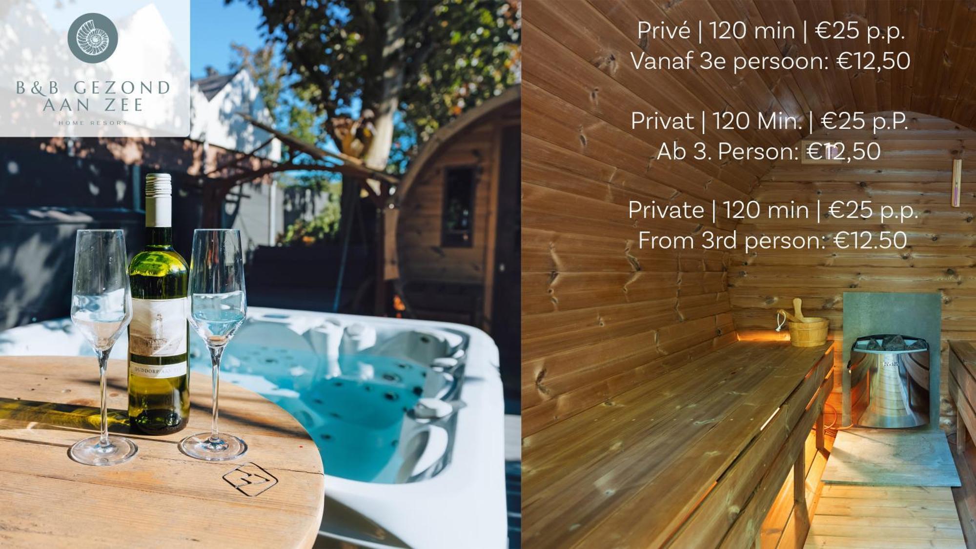 Strand Thema Vakantiewoning Bij B&B Gezond Aan Zee - Toegang Wellnesstuin Meerprijs Одорп Екстериор снимка